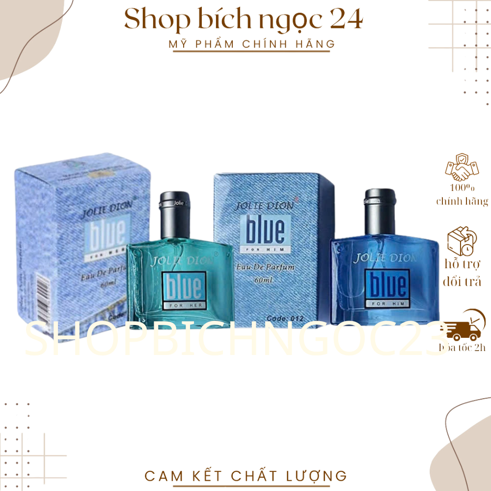 Nước hoa nam và nữ Jolie Dion Blue For Him & Blue For Her 60ml