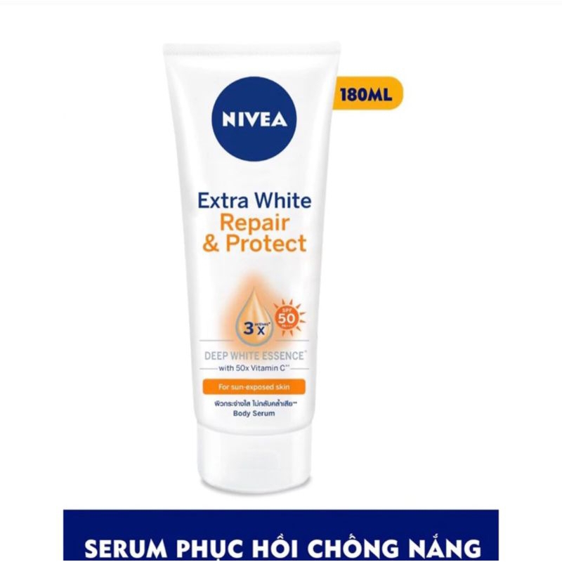 Serum Dưỡng Thể Nivea Phục Hồi & Dưỡng Sáng Da Ngày & Đêm 180ml chính hãng