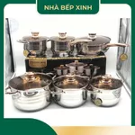 Bộ Nồi Inox Đức 6 Món, Nồi Inox Đáy Từ Chống Dính Cao Cấp Phù Hợp Mọi Loại Bếp - Nhà Bếp Xinh — ảnh 1