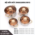 Bộ Nồi Inox Đức 6 Món, Nồi Inox Đáy Từ Chống Dính Cao Cấp Phù Hợp Mọi Loại Bếp - Nhà Bếp Xinh — ảnh 3