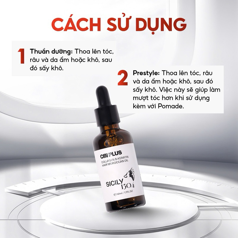 Dầu Dưỡng Bóng Tóc CINPLUS Collagen Keratin Sicily Oil 50ml | Shopee Việt  Nam