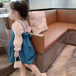 Xả Hàng-Váy bé gái dài tay may giả yếm 2 màu từ 1-5 tuổi