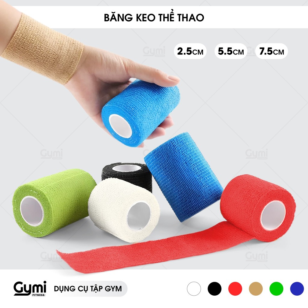 Băng Quấn Cơ, Băng Keo Thể Thao Cao Su Non Chống Chấn Thương / Cuốn Cổ Tay, Cổ Chân, Chống Căng Cơ - BangQuanCo