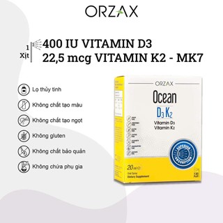 Ocean D3K2 Hỗ Trợ Bổ Sung Vitamin D3, K2 Cho Trẻ chai 20ml