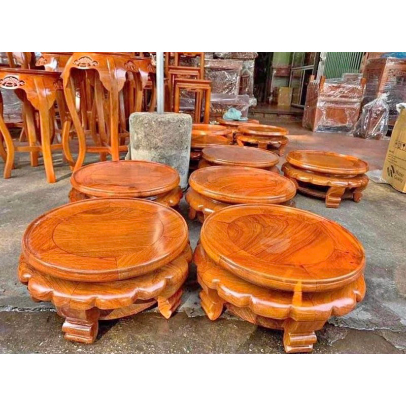 Đôn Kê Bát Hương , Kỷ váy , Đôn gỗ Hương lào, hương đá trang trí phòng thờ cao 15cm