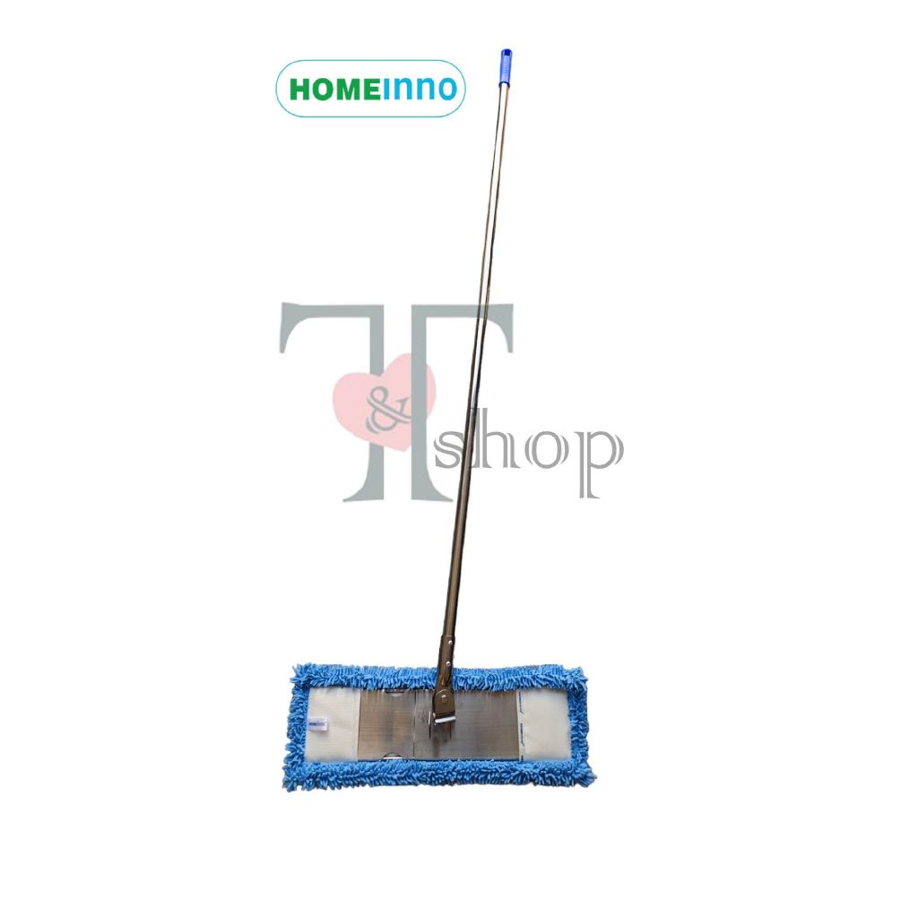 Cây Lau Nhà Công Nghiệp CÁN THẲNG Inox Bẹ San Hô 45cm Homeinno Dài 150cm