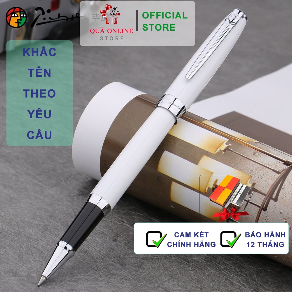 BÚT KÝ PICASSO CAO CẤP PHONG CÁCH Minimalism MÀU TRẮNG [MIỄN PHÍ KHẮC TÊN - LOGO] BÚT KÝ CAO CẤP