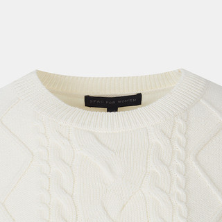 [SPKWD24W54] Áo dệt kim SPAO Crop Aran Short Sleeve Knit