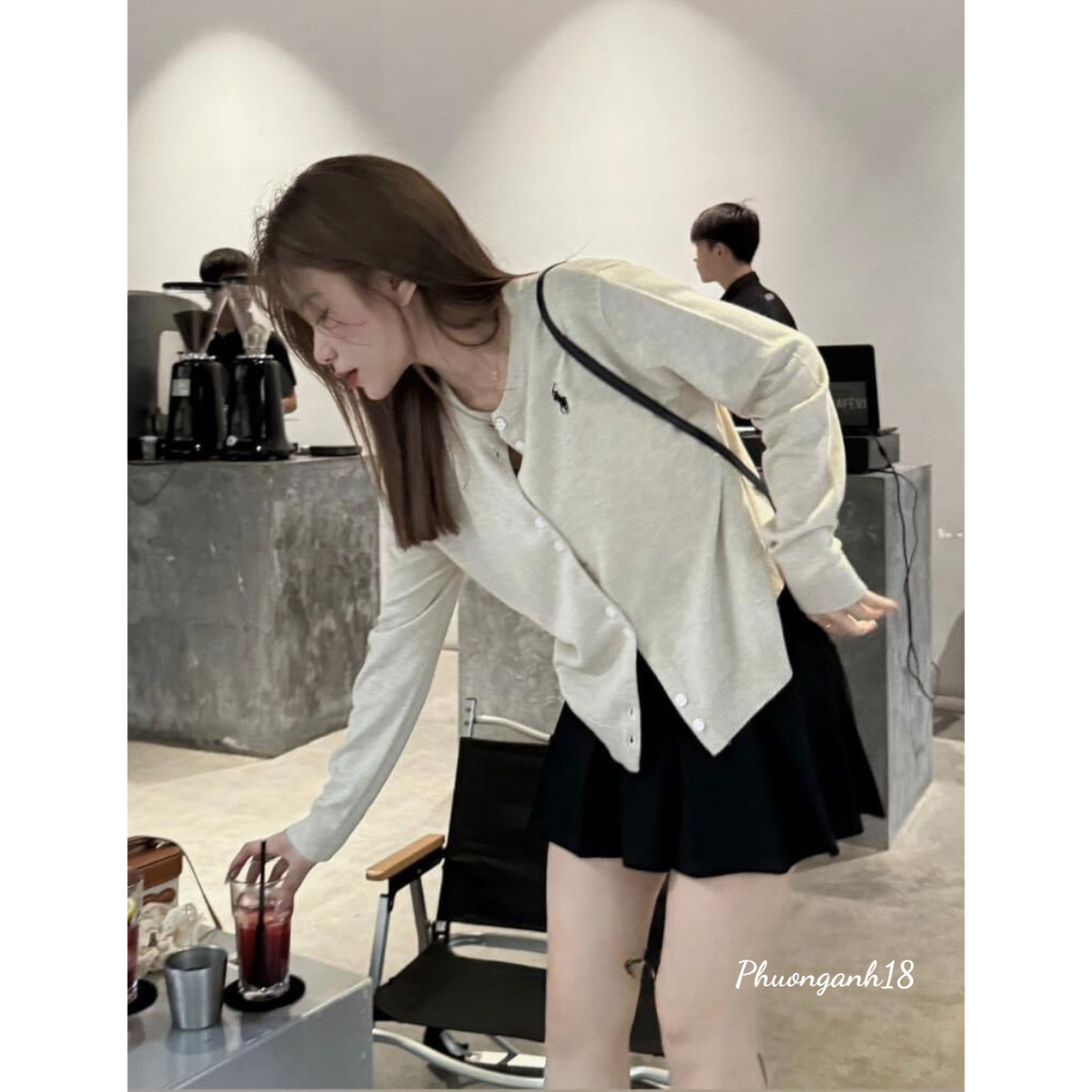 [SẴN] Áo cardigan khoác ngoài thêu hình ngựa hàng quảng châu 3282
