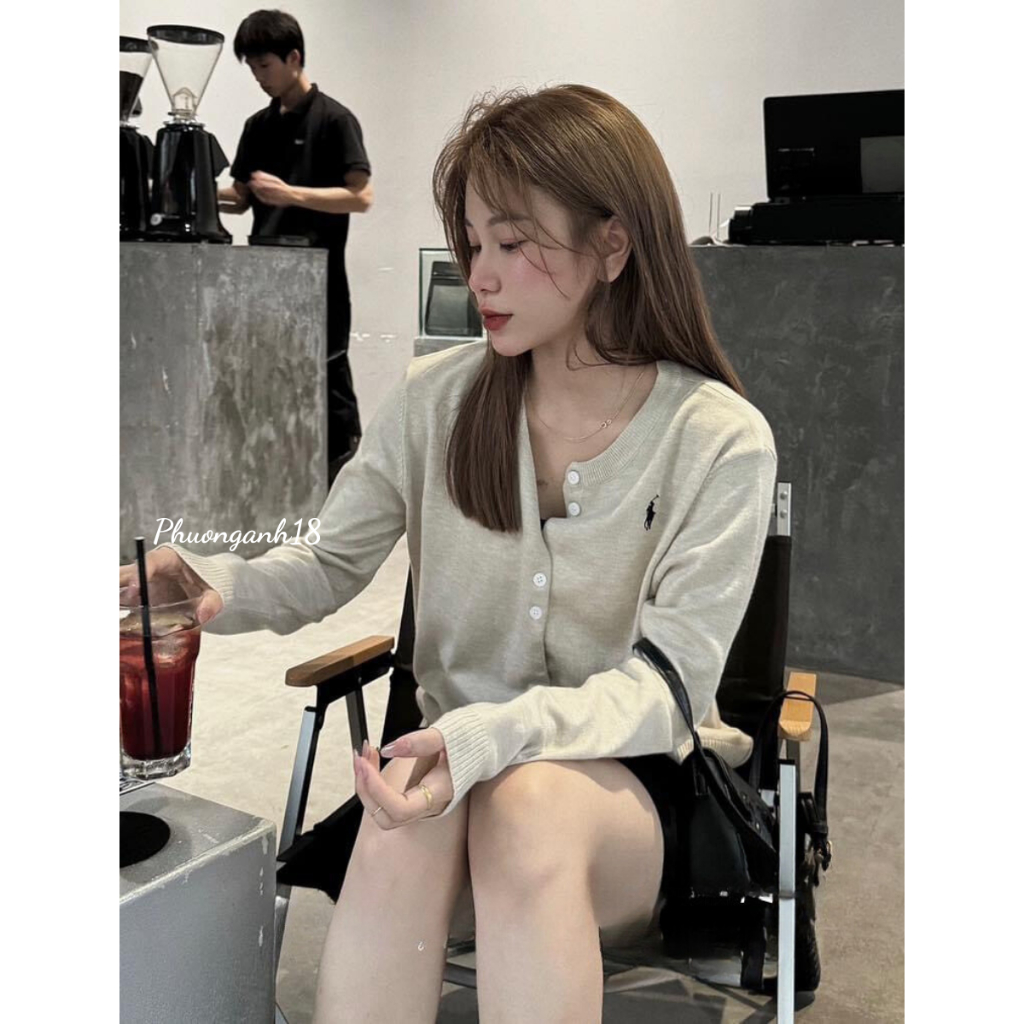 [SẴN] Áo cardigan khoác ngoài thêu hình ngựa hàng quảng châu 3282