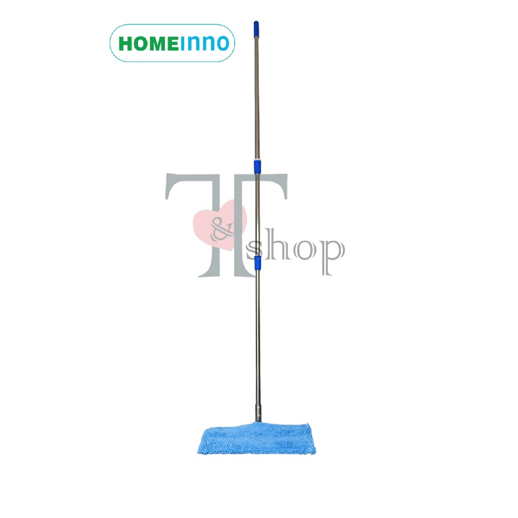 Cây Lau Nhà, Lau Tường Cán Thu Ngắn 1.6mét Kéo Dài 3mét Microfiber San Hô 45cm Homeinno