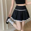 Chân váy ngắn đính nơ nữ xếp ly dáng xòe phối ren cao cấp chân váy cạp cao hai màu phong cách lolita hottrend [MYN26]