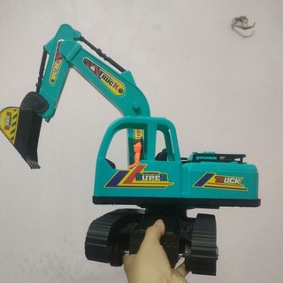 Đồ chơi mô hình máy xúc chạy đà loại to cho bé bền đẹp