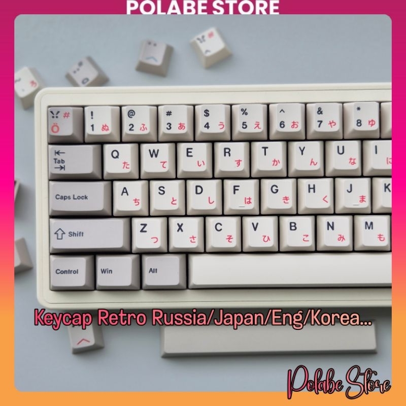 Tổng hợp Keycap Retro phong cách XMI Cherry profile keycap cổ điển Russia Japan bàn phím cơ Polabe Store | BigBuy360 - bigbuy360.vn