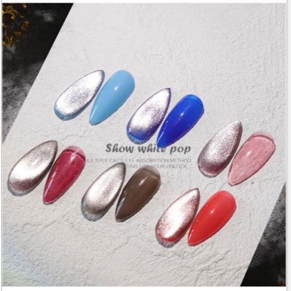Nam châm hình trụ tạo nhiều mẫu mắt mèo trang trí móng