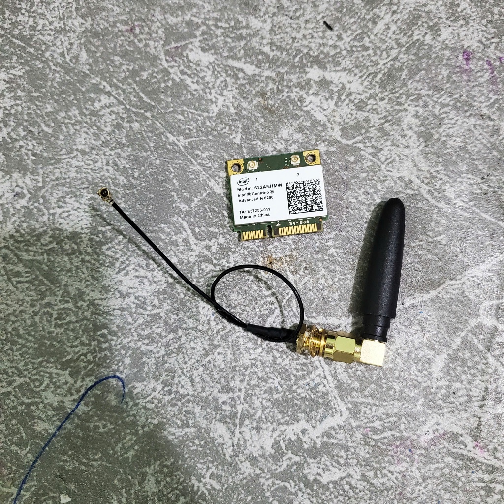 Bộ Card wifi chân msata , m2 + angten cho các dòng mini pc, itx loại 1 ...