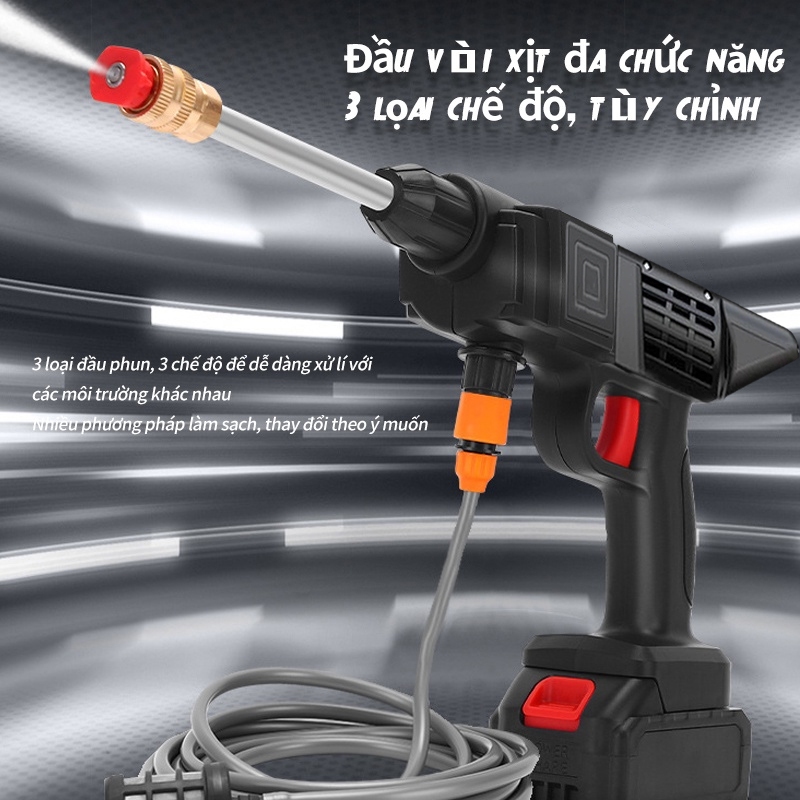 Máy rửa xe không dây dùng pin Lithium máu rửa xe cao áp xe ô tô dùng tại nhà | BigBuy360 - bigbuy360.vn