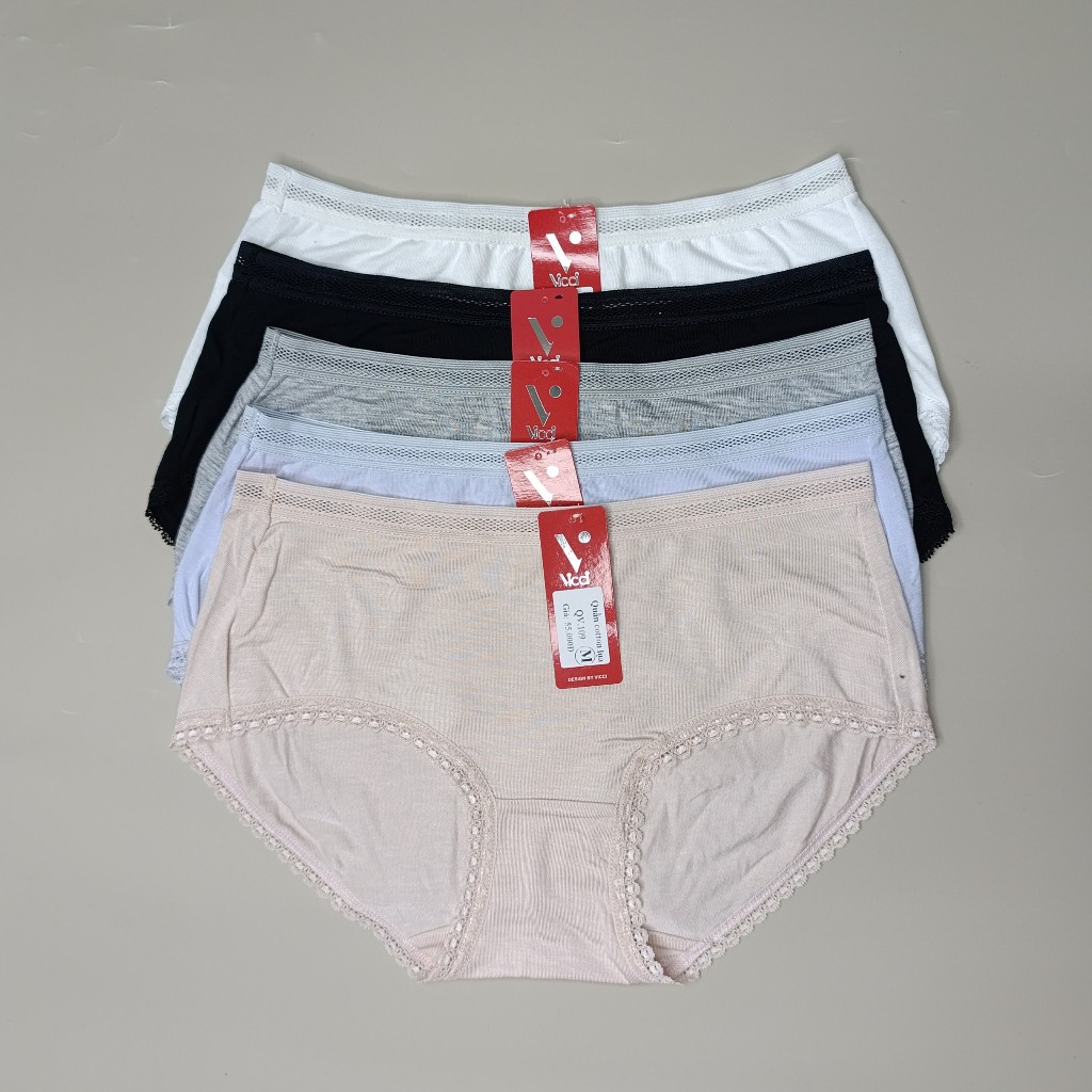 Ảnh Set 5 quần lót nữ cotton lụa Vicci 109 mềm mại, êm ái, thấm hút mồ hôi, kháng khuẩn khử mùi 3