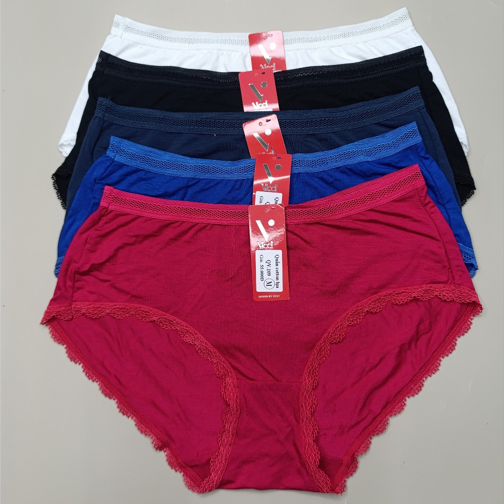 Ảnh Set 5 quần lót nữ cotton lụa Vicci 109 mềm mại, êm ái, thấm hút mồ hôi, kháng khuẩn khử mùi 4