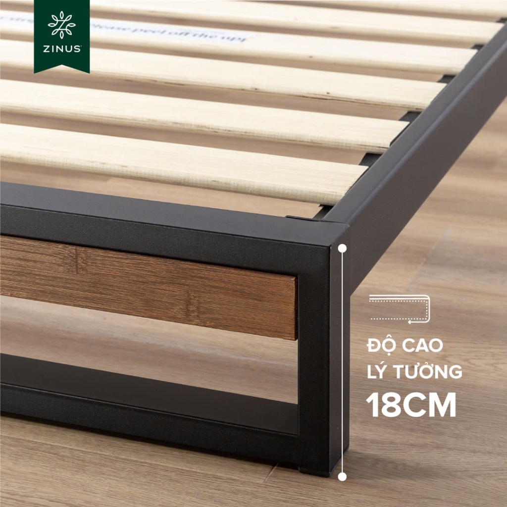 Ảnh Giường Gỗ Khung Kim Loại – Zinus Ironline Platforma Bed 3