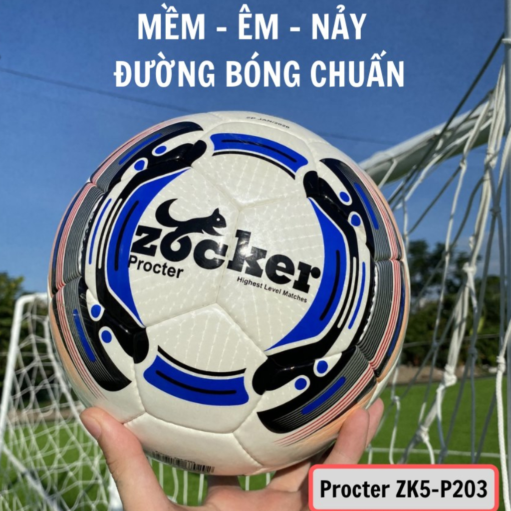 Quả bóng đá Zocker ZK5-P203 số 5 da PU cao cấp, bền bỉ và đàn hồi tốt tiêu chuẩn thi đấu