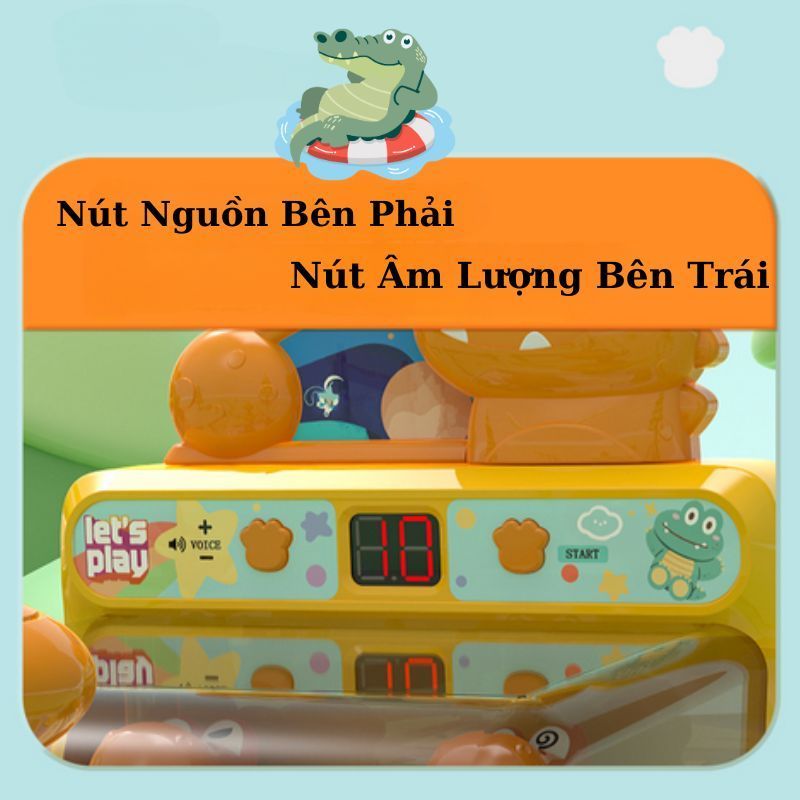 Đồ Chơi Máy Bắn Bóng Pinball Mini Hình Cá Sấu Crocodile Đồ Chơi Bắn Bóng Tính Đểm Hot Trend - Đồ Chơi PUPU HOUSE