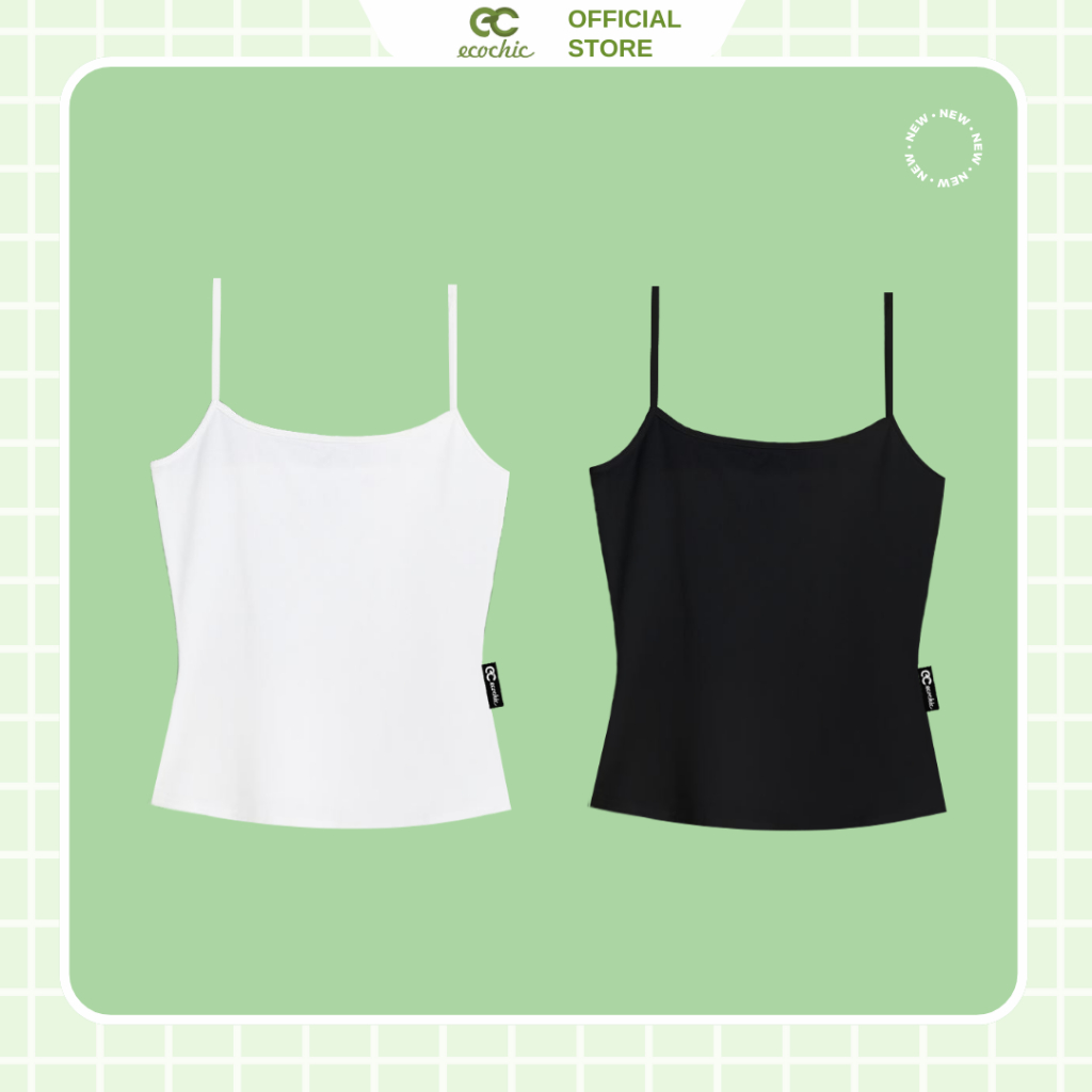 (MUA 2C ĐƯỢC GIẢM 100k) Áo 2 Dây Bra Nữ ECOCHIC Chất Liệu Cotton Cao Cấp Mềm Mại Không Lộ Viền Thấm Hút Mồ Hôi Tốt B080