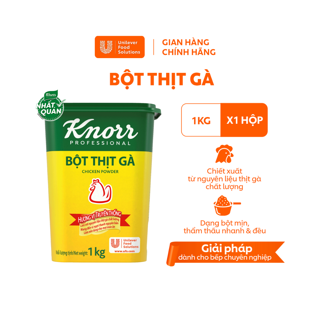 Bột Thịt Gà Knorr Professional 1kg – Chuyên Dùng Cho Nấu Ăn