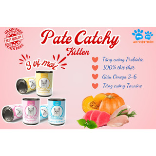 [COMBO] Pate Catchy Lon 400g Dành Cho Mèo Mọi Lứa Tuổi, Pate Cho Mèo Catchy Cung Cấp Protein Tự Nhiên Pet Kool