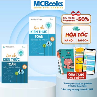 Sách - Combo Làm chủ kiến thức toán bằng sơ đồ tư duy lớp 8 - Kèm app học online