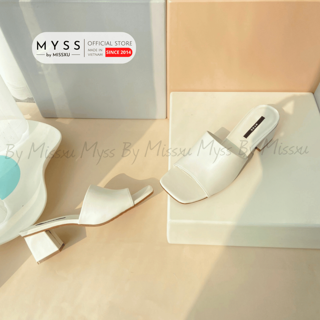 Giày guốc nữ MYSS quai ngang bản lớn 6cm - SU121