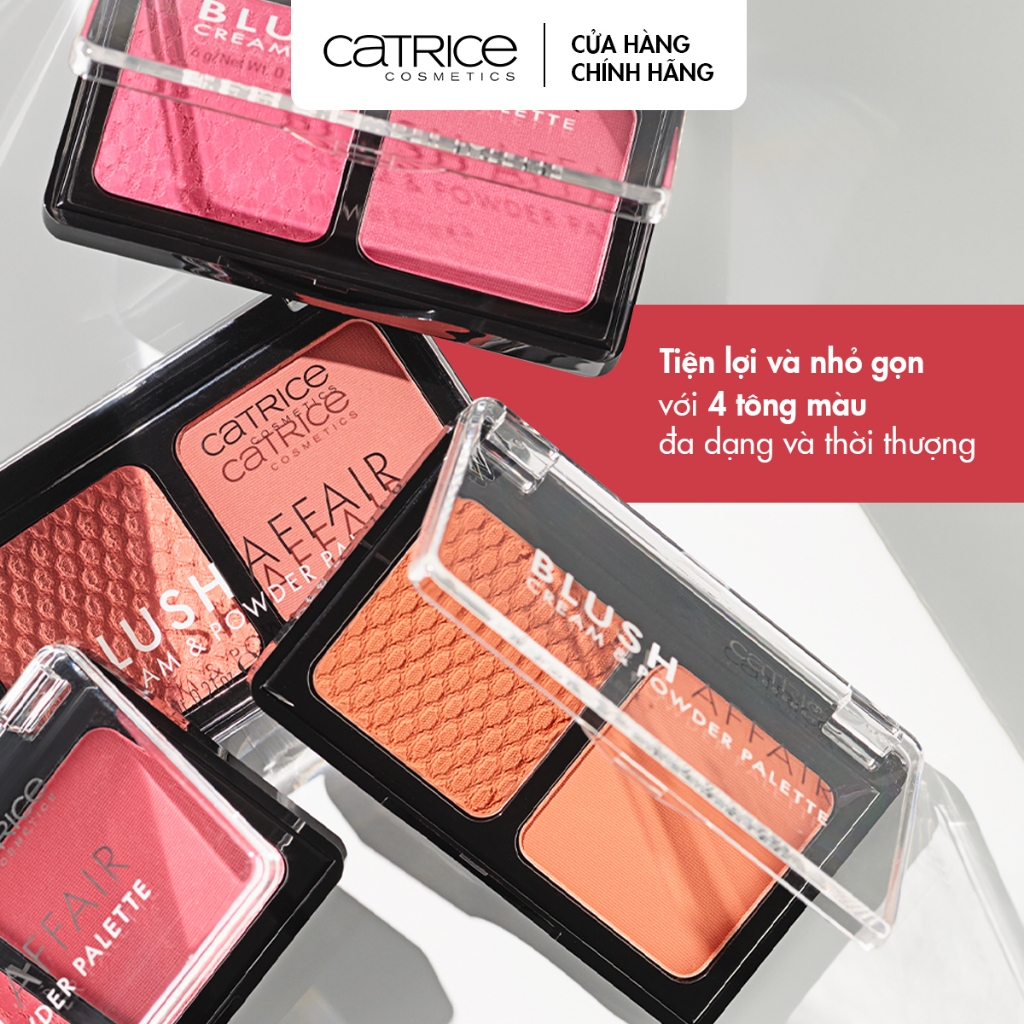 Bảng má hồng kết hợp dạng kem và phấn Catrice Blush Affair Cream & Powder Palette 6g