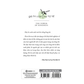 SÁCH - Giá Trị Của Sự Tử Tế (TB) - Tác giả Piero Ferrucci
