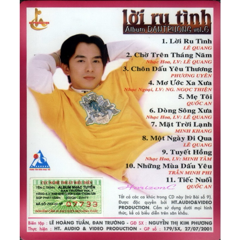 Băng Cassette Đan Trường Vol 6 - Lời Ru Tình