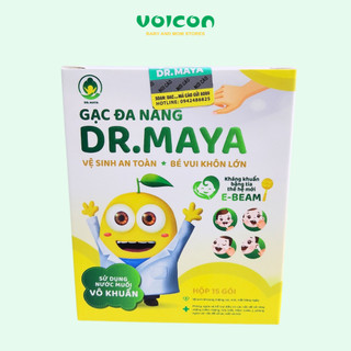 Gạc Rơ Lưỡi Dr Maya Vệ Sinh Răng Miệng Hạn Chế Tưa Lưỡi Viêm Nướu Cho Bé / Hộp15 gói