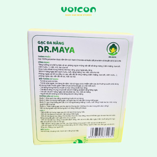 Gạc Rơ Lưỡi Dr Maya Vệ Sinh Răng Miệng Hạn Chế Tưa Lưỡi Viêm Nướu Cho Bé / Hộp15 gói