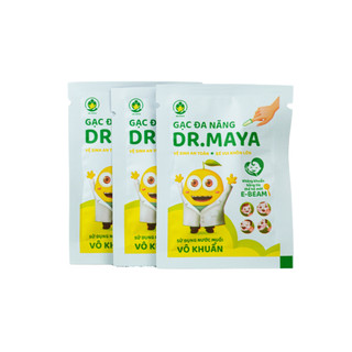 Gạc Rơ Lưỡi Dr Maya Vệ Sinh Răng Miệng Hạn Chế Tưa Lưỡi Viêm Nướu Cho Bé / Hộp15 gói
