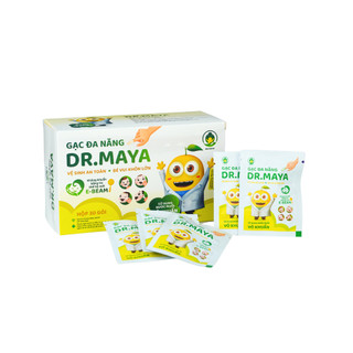 Gạc Rơ Lưỡi Dr Maya Vệ Sinh Răng Miệng Hạn Chế Tưa Lưỡi Viêm Nướu Cho Bé / Hộp15 gói