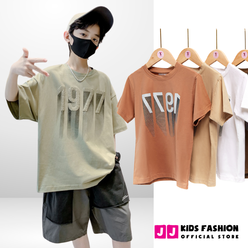 Áo thun cho Unisex dành bé trai, bé gái cao cấp cổ tròn full size BST 2023 | JJ Kids Fashion