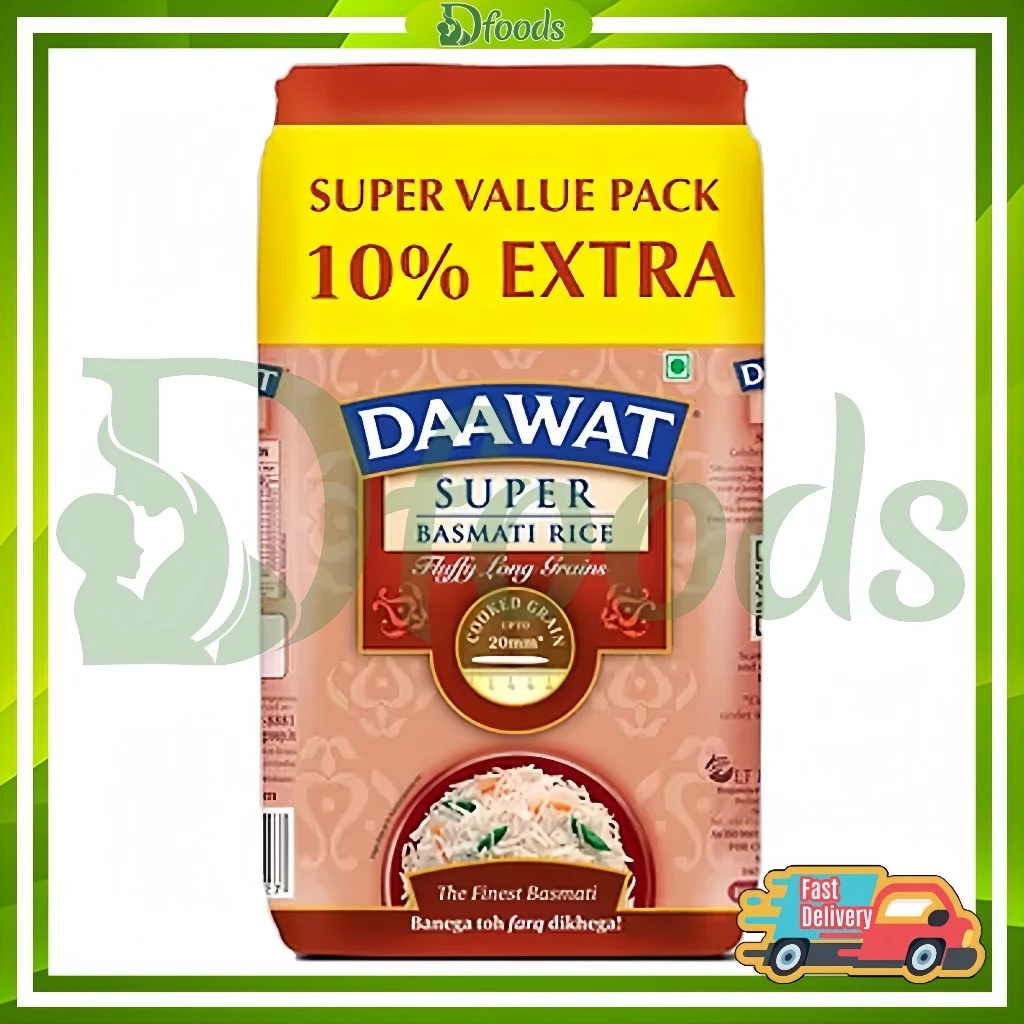 Gạo Ấn Độ Basmati Rice Daawat 1kg – Gạo thơm hạt dài, nở xốp, cao cấp nhập khẩu