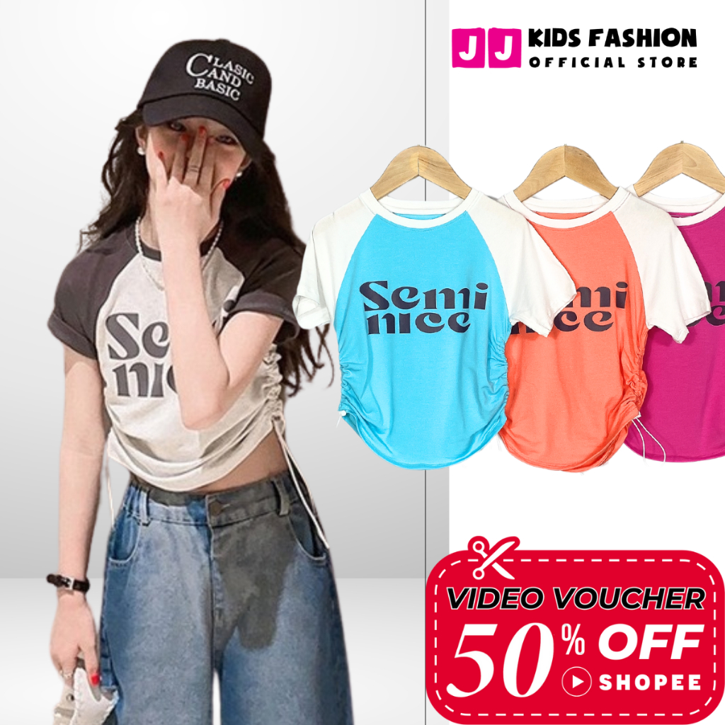 Áo Thun Bé Gái Cotton in hình dễ thương Full Size - BST Xuân 2024 | JJ Kids Fashion