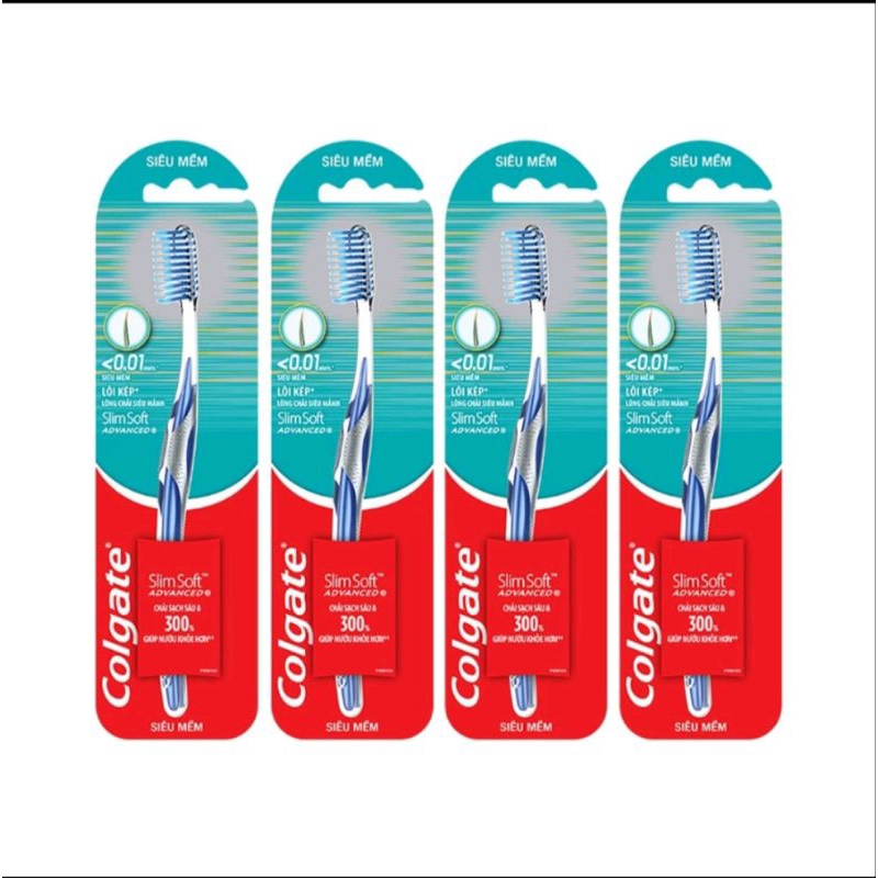 Bàn chải Colgate SlimSoft Advanced ngăn chảy máu nướu siêu mềm và mảnh