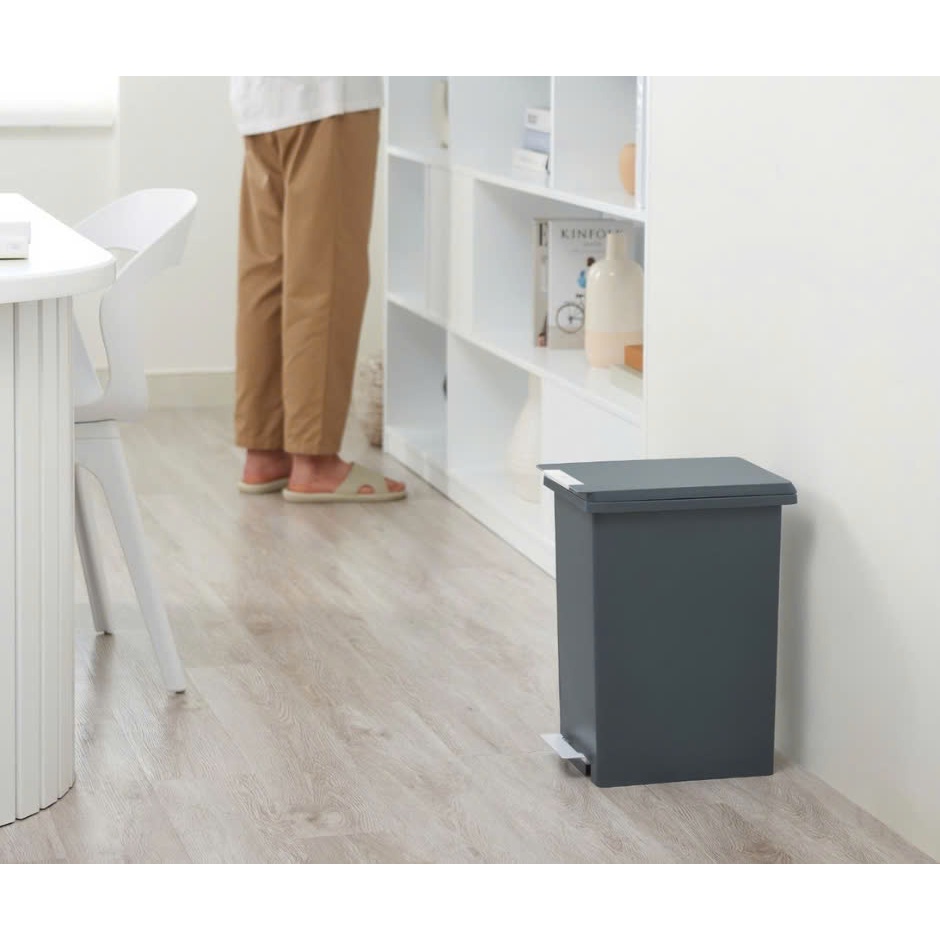 Thùng rác chân đạp 20 lít Fitis, màu Xám, Xanh và Cam | BigBuy360 - bigbuy360.vn