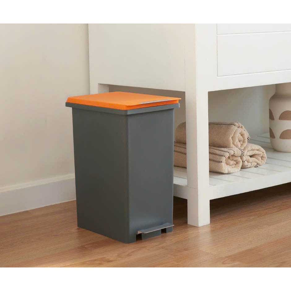 Thùng rác chân đạp 20 lít Fitis, màu Xám, Xanh và Cam | BigBuy360 - bigbuy360.vn