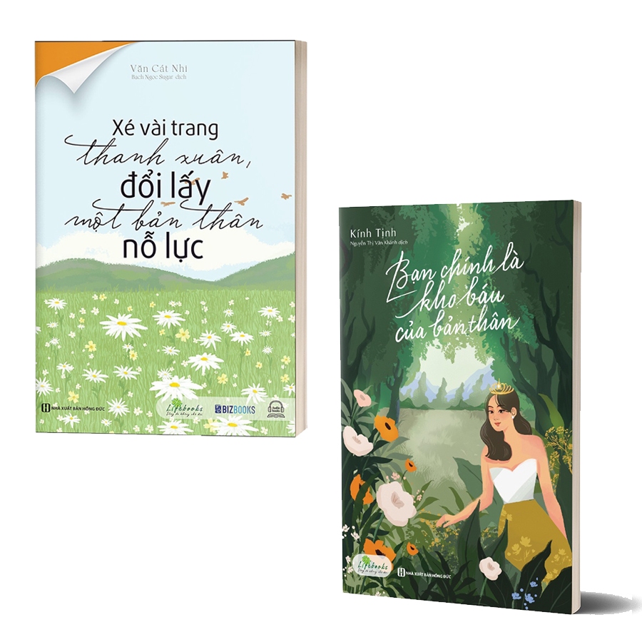 Combo 2 sách - Xé Vài Trang Thanh Xuân, Đổi Lấy Một Bản Thân Nỗ Lực & Bạn chính là kho báu của bản thân