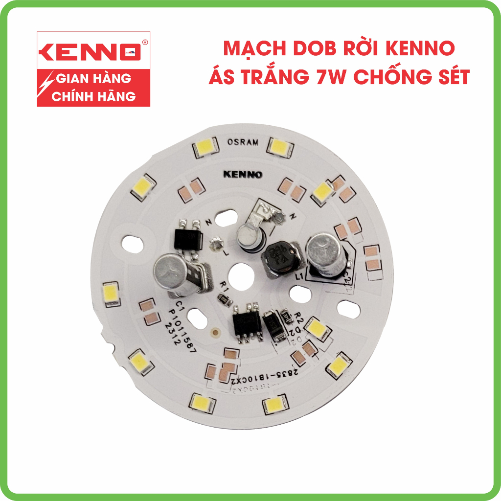 Mạch đèn led DOB âm trần PCB âm trần 7W, 9W, 12w mạch đèn âm trần ánh sáng trắng, vàng, đổi màu