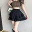 Chân Váy Mini 2 Màu Đen Trắng Lưng Cao Phối Ren Gợi Cảm Chân Váy Ngắn Xòe 2 Tầng Cá Tính Vải Lụa Cao Cấp QC [MY16]