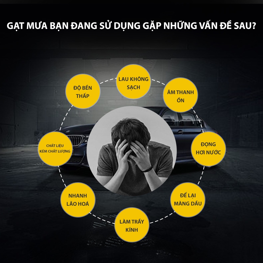 Gạt Mưa Kính Hậu Sau Ô Tô CIND (14inch/350 mm) TOYOTA INNOVA, ALTIS, LEXUS X300-06, X-330-06, X400L-06, MAZDA 3 2009,...