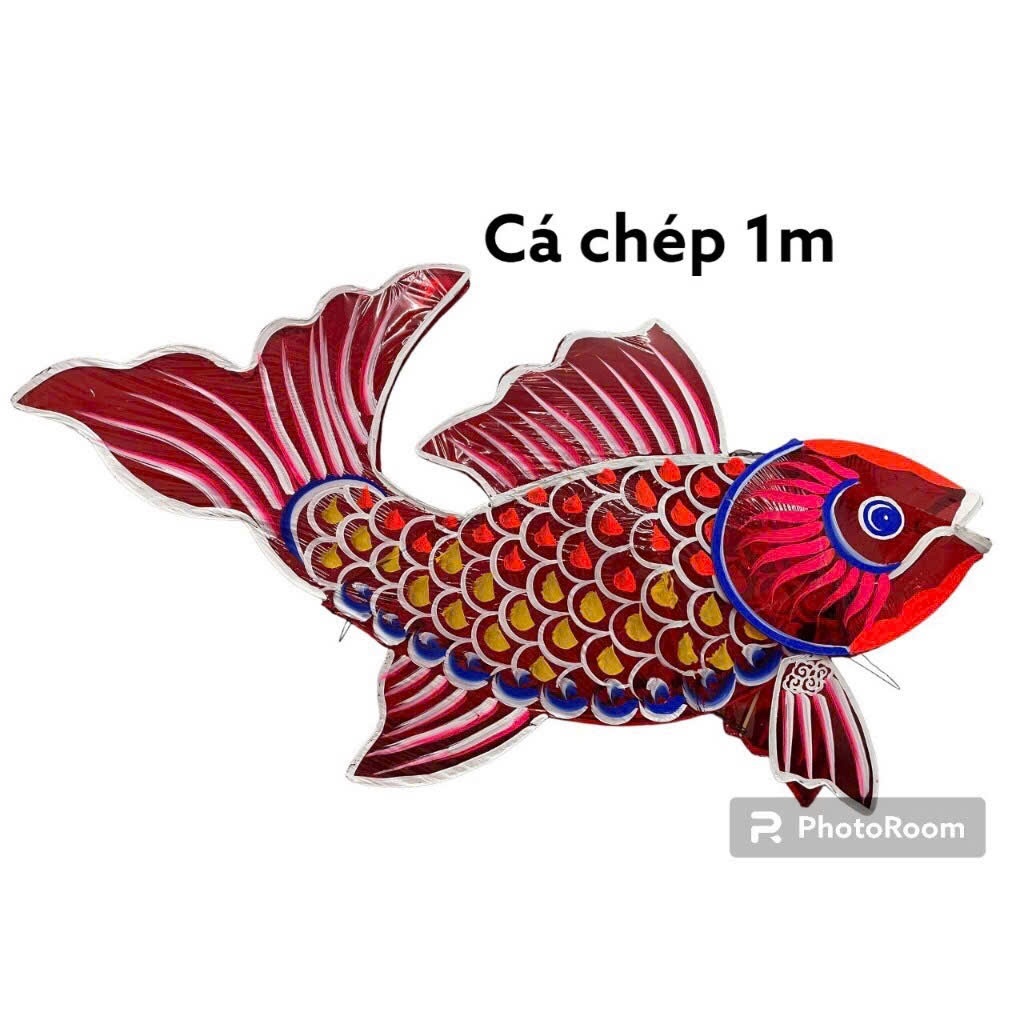 Đèn lồng cá chép đỏ cỡ lớn 1met giấy kính trang trí trung thu cao cấp