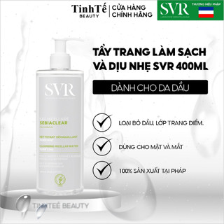 Nước tẩy trang svr cho da dầu mụn, làm sạch và dịu nhẹ SVR Sebiaclear Eau Micellaire 400ml